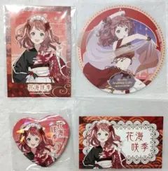 学マス　花海咲季 　コースター フォトカード ハートホロ缶 特典 4点セット