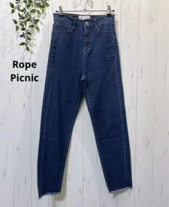 Rope Picnic♪ダークブルー スリムストレート　デニム　カットオフ　32のサムネイル