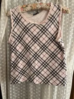 BURBERRY チェック キャミソール ピンク Mのサムネイル