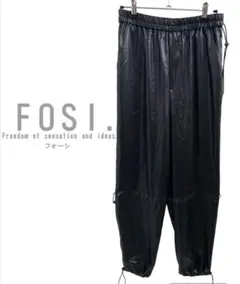 ☆美品 FOSI. フォーシ　ハイウエスト カーゴパンツ　ブラック　38(M)