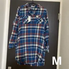 (M)チェック柄　ネルワンピース