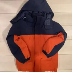 ネイビー/オレンジ 中綿コート 140サイズ