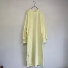【THE SHOP TK】ロングワンピース レモン　スウェット【M】トレーナーのサムネイル