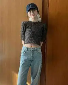 希少✨Bibiy. B. MANIA KNIT ビビィ　グレー　ニット　半袖 希少✨Bibiy. B. MANIA KNIT ビビィ グレー ニット 半袖