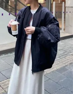 チャオパニックティピー　2WAYボリュームスリーブMA-1 BLACK