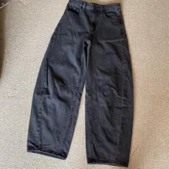 GU バレルレッグジーンズ ダークグレー S