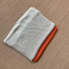 オレンジと鶯色？帯揚げセット　正絹　縮緬