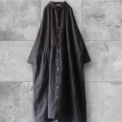 本日のみ⤵︎*イチアンティークス*カディコットン*ピンタック草木染め