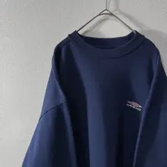 ニ*ム様 90s UMBRO ワンポイント 刺繍 スウェット ネイビー XL 古
