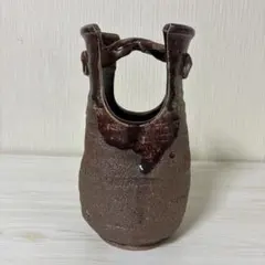 信楽焼 南蛮手桶花入 和 和風 陶土 花瓶　花器