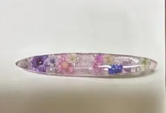 レジンお花のヘアクリップ