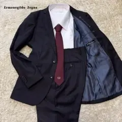 ✨️極美品✨️エルメネジルドゼニア ストライプ オーダーメイド tropical 極美品】✨エルメネジルドゼニア TROPICAL スーツ ストライプ L相当