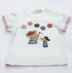 familiar ファミリア くま 犬 アップリケ Tシャツ 80のサムネイル