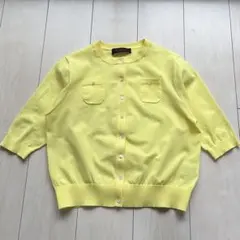 CABaN キャバン ファインポリエステルハーフスリーブポケットカーディガン S