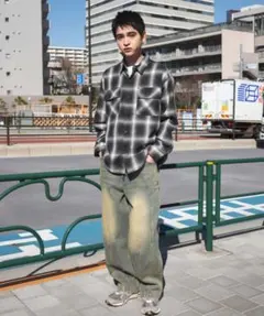 バレルレッグデニムパンツ