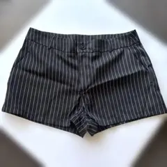 SHEIN ブラック ストライプ ショートパンツ L