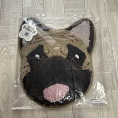 犬の顔型マット フレンチブルドッグ　フォーン　チェアマット