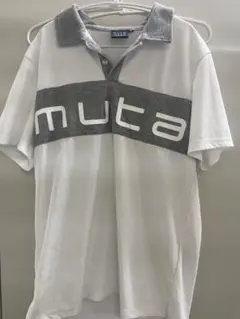 muta ポロシャツ ホワイト/グレー