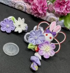 ① ベビークリップ　つまみ細工　お祝　七五三