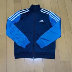adidas ジップアップジャケット ネイビー/ブルーキッズ130センチ