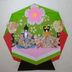 折り紙「ひな祭りリース」⑬300円