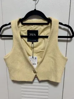 ZARA イエロー　ベスト　サイズS