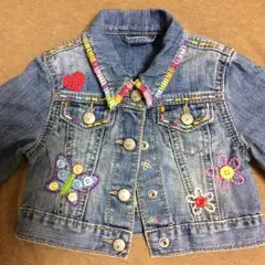 GAP フラワー刺繍ジージャン