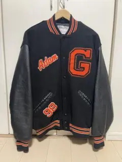 80sUSA製DeLONG古着ナイロンスタジャンレーシングジャケット黒ビンテージ 80sUSA製DeLONG古着ナイロンスタジャンレーシングジャケット黒