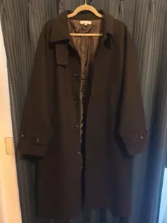 2WAYチンストラップ付きスタンドネックロングコート