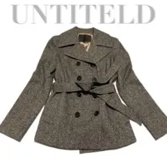 ✨美品✨UNTITLED シルク混　ダブルブレストコート ベルト付 日本製