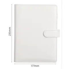 A5 6穴 バインダー 手帳型 白 韓国