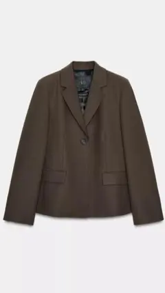 ZARA ウールブレザー ZW COLLECTION ブラウン XSサイズ