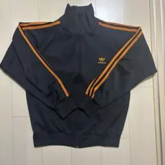 adidas トラックジャケット　ブラック/オレンジ