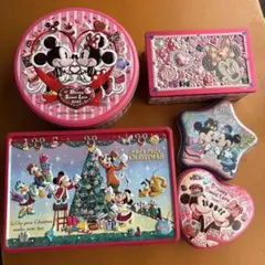 ディズニー ミッキー・ミニー 空き缶 5個セット