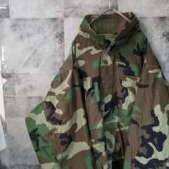 【80s】米軍実物M-65フィールドジャケットカモフラ迷彩緑　A75,2