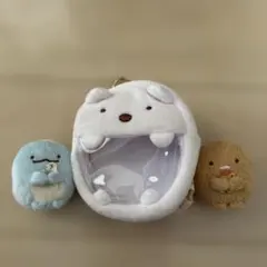 【値下げ】おでかけすみっコポーチ＋ミニぬいぐるみ2個