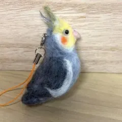 羊毛フェルト オカメインコ ストラップ