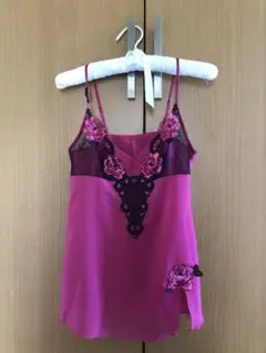 花柄刺繍パープルスリップ　サルート　LLサイズ 花柄刺繍パープルスリップ サルート LLサイズ ワコール(wacoal