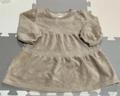 ベージュ コーデュロイワンピース 80