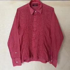 zucca ドット柄 ピンタックシャツ レッドのサムネイル