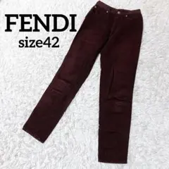 FENDI フェンディ ロゴ パンツ ズッカ ブラウン コットン 42 総柄のサムネイル