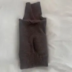 ウール100% ダークブラウン リブセーター XXL