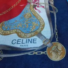 ★最終値下げ★CELINE ハンカチ ーフ馬とチェーンデザイン