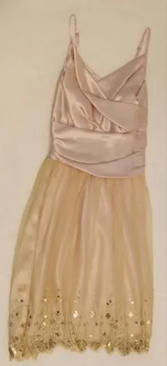 未使用 サテン チュール ドレス M ピンク 結婚式