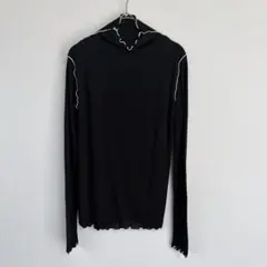 ハイネック メロウカットソー ブラック