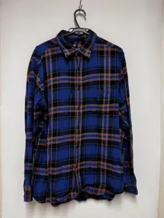 UNIQLO フランネルシャツ　ブルー　XL