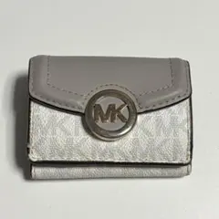MICHAEL KORS 三つ折り財布 ホワイト グレー