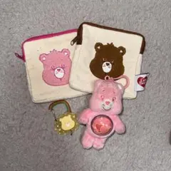 ケアベア　キーホルダー　ポーチ　ガチャガチャ