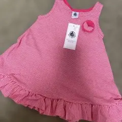 【新品未使用品！】PETIT BATEAU ストライプワンピース 12M