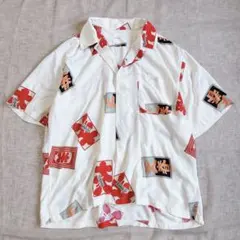 カールヘルム アロハシャツ 大入袋柄 レーヨン100% M ピンクハウス